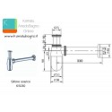 Sifone di scarico per lavabo design a bottiglia in ottone | KS030 kamalu - 3