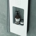 Pannello idromassaggio colore bianco e nero con mensola integrata | Kaman-BN9800 kamalu - 5