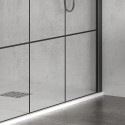 Parete doccia fissa 140cm finitura colore nero NICO-W1000 kamalu - 5