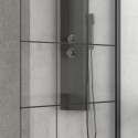 Parete doccia fissa 140cm finitura colore nero NICO-W1000 kamalu - 7