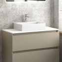 Composizione bagno 100cm installazione a terra: mobile, specchio led e colonna TOD-100D kamalu - 6