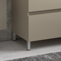 Composizione bagno 100cm installazione a terra: mobile, specchio led e colonna TOD-100D kamalu - 7