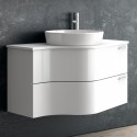 Mobile bagno sospeso 100cm design ultramoderno FORM-100 kamalu - 2