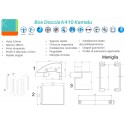 Box doccia ad angolo 70x70 altezza 180 cristallo trasparente K410 kamalu - 3