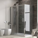 Box doccia 120x80 cm alto 180cm vetro trasparente K410NS kamalu - 2
