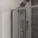 Box doccia 120x80 cm alto 180cm vetro trasparente K410NS kamalu - 6