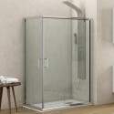 Box doccia 120x70 alto 180 cm vetro trasparente K410 kamalu - 2