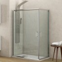 Box doccia 100x80 altezza 180 cm cristallo trasparente K410 kamalu - 6