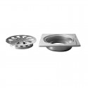 Griglia per sifone 9x9cm acciaio inox per esterni o interni KA-V80 kamalu - 2