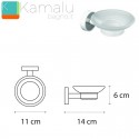 Portasapone a muro colore bianco linea Kaman LEFO-100 kamalu - 3