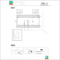 Mobile bagno sospeso 100cm design ultramoderno FORM-100 kamalu - 10