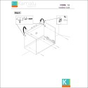 Mobile bagno sospeso 100cm design ultramoderno FORM-100 kamalu - 11