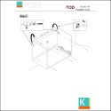 Composizione bagno 100cm installazione a terra: mobile, specchio led e colonna TOD-100D kamalu - 13
