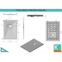 Piatto doccia 100x70 cm effetto pietra colore grigio cemento kamalu - 2