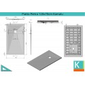 Piatto doccia 120x70 cm effetto pietra grigio cemento kamalu - 2