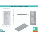 Piatto doccia 160x70cm effetto pietra colore grigio cemento kamalu - 2