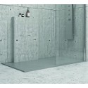 Piatto doccia 180x90 effetto pietra colore grigio kamalu - 1