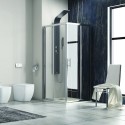 Box doccia 70x70 angolare cristallo 6mm anticalcare KF1000 kamalu - 2
