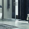 Box doccia 100x80 cm angolare cristallo trasparente KF1000 kamalu - 7