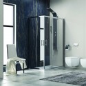 Cabina doccia 110x80 ad angolo ante scorrevoli vetro 6mm trasparente KF1000 kamalu - 2