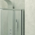 Nicchia doccia 140 cm con un anta scorrevole vetro 6mm KF5000 kamalu - 6