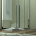 Cabina doccia 80x80 semicircolare vetro 8mm anticalcare altezza 200 KE2000 kamalu - 6