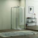 Cabina doccia 80x80 semicircolare vetro 8mm anticalcare altezza 200 KE2000 kamalu - 7