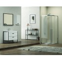 Cabina doccia 80x80 semicircolare vetro 8mm anticalcare altezza 200 KE2000 kamalu - 4