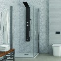Box doccia angolo 80x80 con due ante battenti KS2800 kamalu - 2