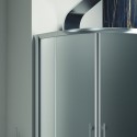 Box doccia 80x80 semicircolare vetro opaco KF2000 kamalu - 5