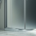 Box doccia 80x80 semicircolare vetro opaco KF2000 kamalu - 6