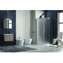 Box doccia semicircolare 90x90 vetro satinato anticalcare KF2000 kamalu - 8