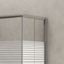 Box doccia angolo 90x70 altezza 180cm vetro serigrafato K410 kamalu - 6