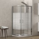 Box doccia 90x90 semicircolare vetro serigrafato altezza 180cm modello K400 kamalu - 1