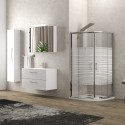 Box doccia 90x90 semicircolare vetro serigrafato altezza 180cm modello K400 kamalu - 2
