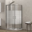Box doccia 90x90 semicircolare vetro serigrafato altezza 180cm modello K400 kamalu - 9