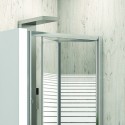 Porta doccia 90 cm a libro vetro serigrafato altezza 180cm KM4000S kamalu - 7