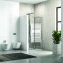 Porta doccia 90 cm a libro vetro serigrafato altezza 180cm KM4000S kamalu - 10