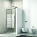 Doccia a libro 80cm vetro serigrafato altezza 180cm KM4000S kamalu - 2