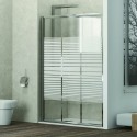 Porta doccia 95cm vetro serigrafato altezza 180cm KP3000 kamalu - 2