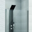 Box doccia porta battente nicchia 75cm vetro trasparente KS2800N kamalu - 5