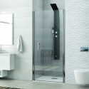 Porta doccia nicchia battente 90cm vetro trasparente KS2800N kamalu - 1