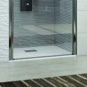 Porta doccia nicchia battente 90cm vetro trasparente KS2800N kamalu - 6
