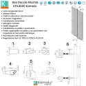 Doccia 130cm con anta battente + 2 fissi laterali KPX6000 kamalu - 3