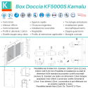 Box doccia angolo 120x70 vetro 6mm anticalcare KF5000S kamalu - 3