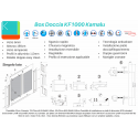 Box doccia 90x70 cm angolare cristallo satinato KF1000 kamalu - 3