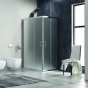 Box doccia 90x70 cm angolare cristallo satinato KF1000 kamalu - 2