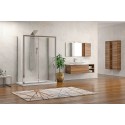 Box doccia 3 lati 80x100x80 apertura scorrevole vetro trasparente K410NS kamalu - 8