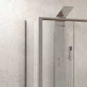 Box doccia 3 lati 80x100x80 apertura scorrevole vetro trasparente K410NS kamalu - 4