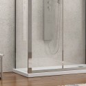 Box doccia 3 lati 80x100x80 apertura scorrevole vetro trasparente K410NS kamalu - 5
